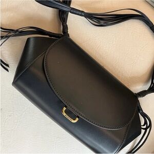 Isabel Marant Black Crossbody Bag with Tassel Details
